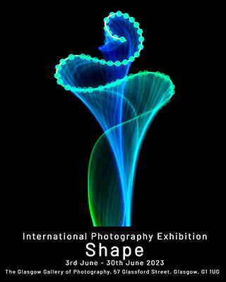 Poster for the Shape: International Photography Exhibition, Glasgow Gallery of Photography 2023